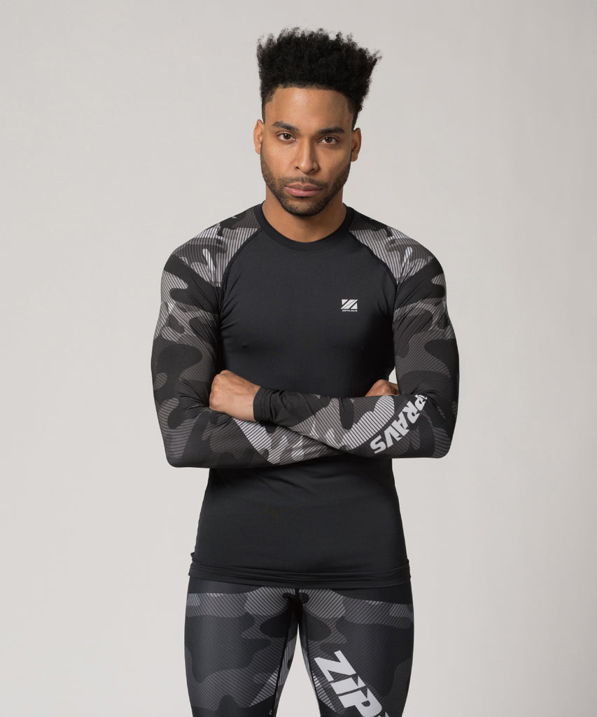 YOUTH COMPRESSION SHIRT LONG SLEEVE | CAMO STRATOSPHERE
